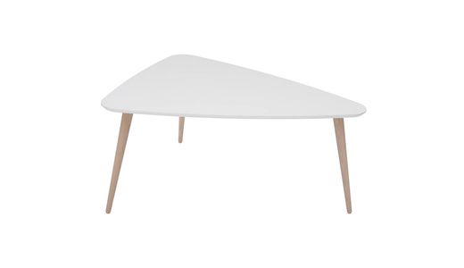 Palmer large triangular coffee table, white/oak