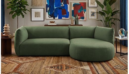 Modern Mollo Right Hand Corner Sofa with Oval Module Modern Mollo Right Hand Corner Sofa with Oval Module