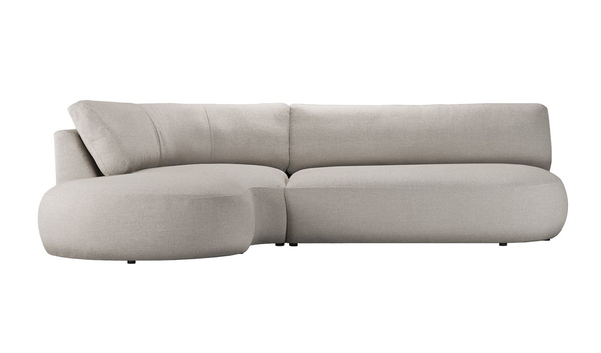 Ace Minimalist Left Hand Corner Sofa with Rounded Form