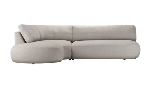 Ace Minimalist Left Hand Corner Sofa with Rounded Form