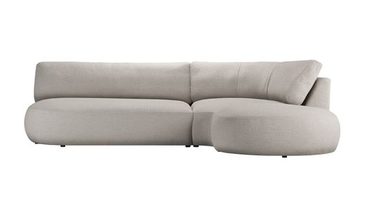 Ace Minimalist Right Hand Corner Sofa with Rounded Form