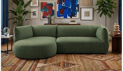 Modern Mollo Left Hand Corner Sofa with Oval Module Modern Mollo Left Hand Corner Sofa with Oval Module