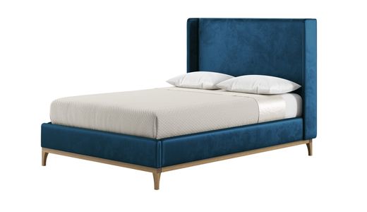 Diane 4ft6 Double Bed Frame with modern smooth wing headboard