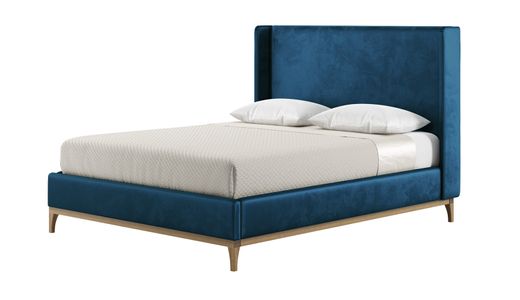 Diane 5ft King Size Bed Frame with modern smooth wing headboard
