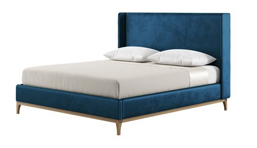Diane 6ft Super King Size Bed Frame with modern smooth wing headboard