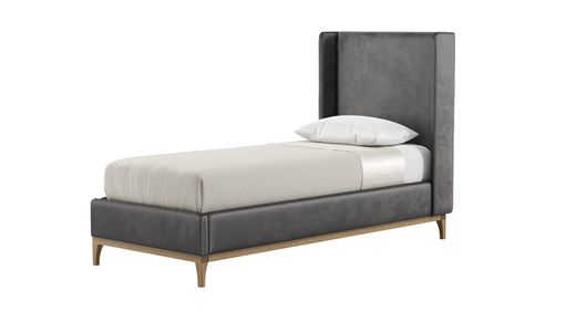 Diane 3ft Single Bed Frame with modern smooth wing headboard