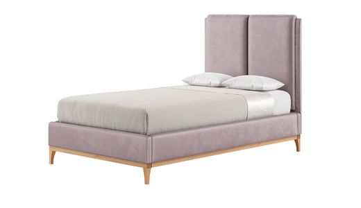 Emily 4ft Small Double Bed Frame with contemporary twin panel headboard