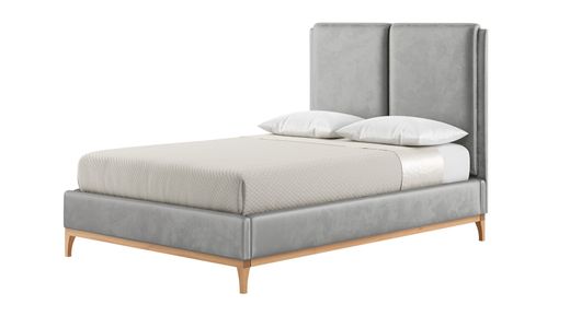 Emily 4ft6 Double Bed Frame with contemporary twin panel headboard