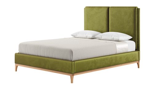 Emily 5ft King Size Bed Frame with contemporary twin panel headboard