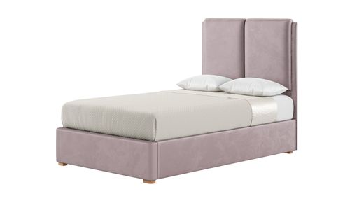 Felix 4ft Small Double Bed Frame With Contemporary Twin Panel Headboard