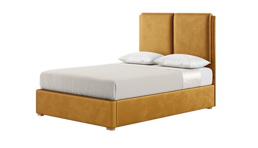 Felix 4ft6 Double Bed Frame With Contemporary Twin Panel Headboard