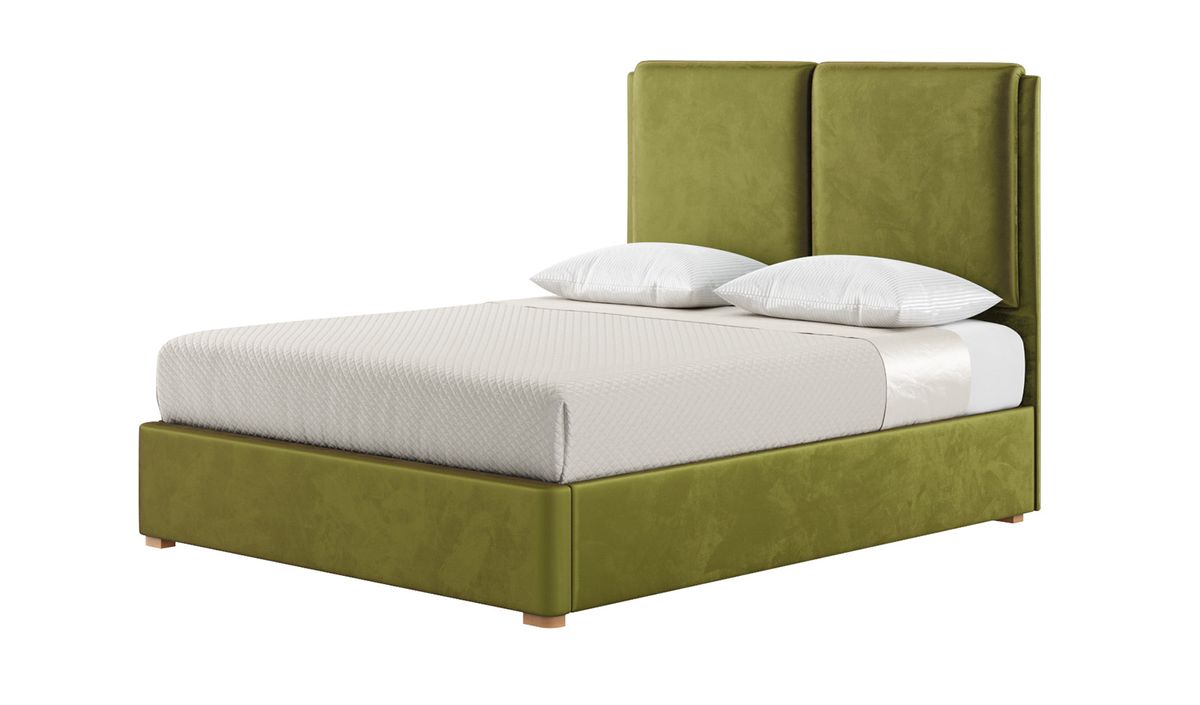 Modern king size bed on sale frame with headboard