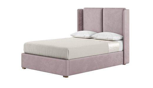 Felix 4ft6 Double Bed Frame With Contemporary Twin Panel Wing Headboard