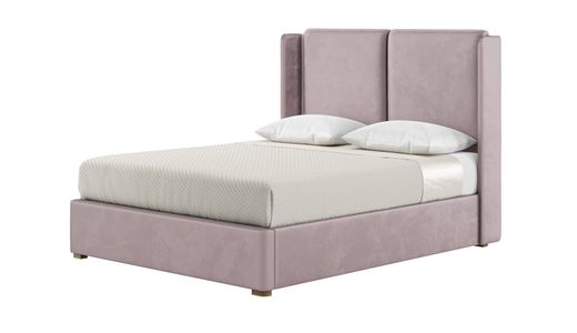 Felix 5ft King Size Bed Frame With Contemporary Twin Panel Wing Headboard