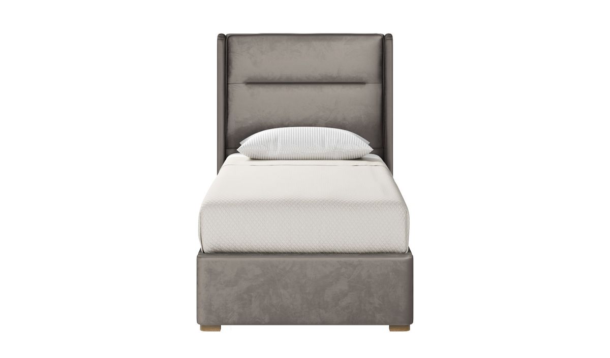 Black headboard on sale single bed