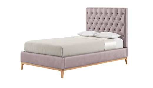 Marlon 4ft Small Double Bed Frame with luxury deep button quilted headboard