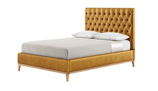 Marlon 4ft6 Double Bed Frame with luxury deep button quilted headboard