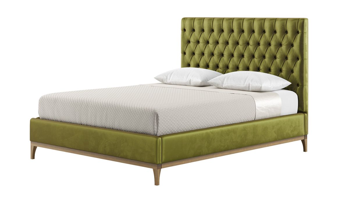 Luxury upholstered deals bed frame