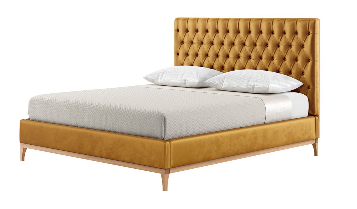 Luxury upholstered bed deals frame