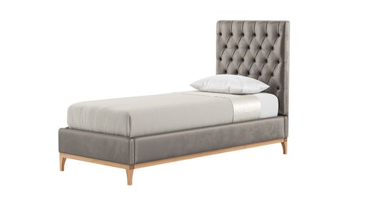 Marlon 3ft Single Bed Frame with luxury deep button quilted headboard