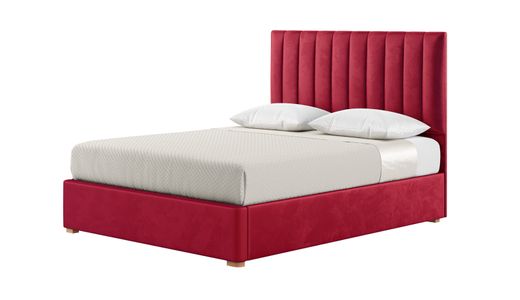Naomi 5ft King Size Bed Frame With Fluted Vertical Stitch Headboard