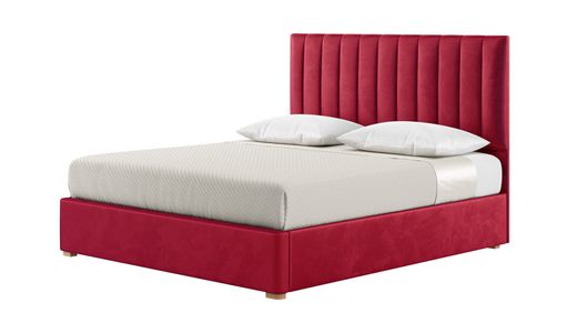 Naomi 6ft Super King Size Bed With Fluted Vertical Stitch Headboard
