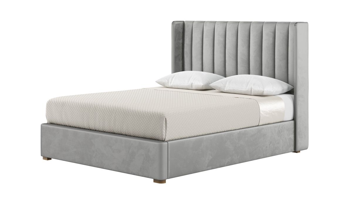 High back online tufted king bed