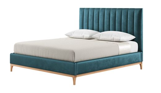 Reese 6ft Super King Size Bed Frame with fluted vertical stitch headboard