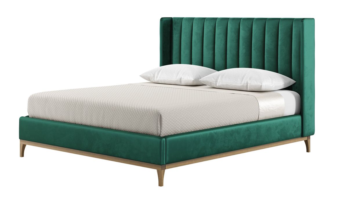 Green super deals king bed frame