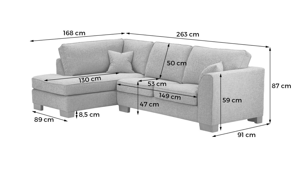 Large right deals hand corner sofa