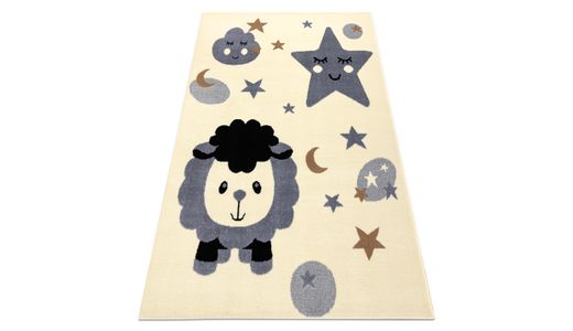 Morty Kids Rug Cream Grey