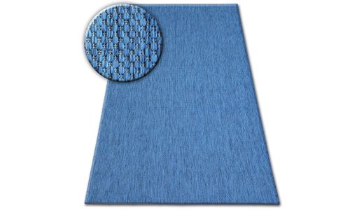 Cika Single Coloured Rug Blue