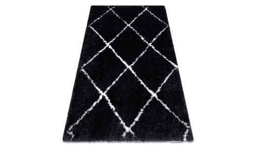 Jerry Morrocan Rug Anthracite White