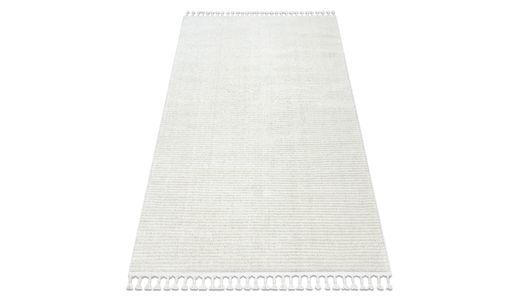 Carpet Barinio stripes white Fringe Berber Moroccan shaggy