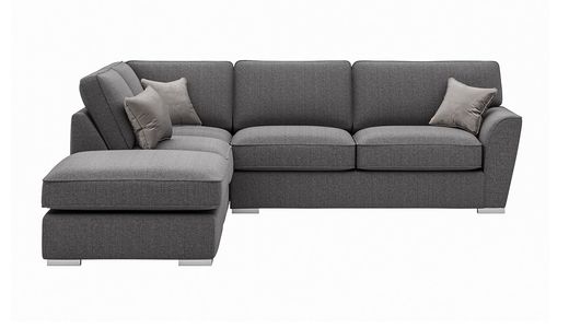Majestic Left Hand Corner Sofa with Footstool and Fitted Back Cushions