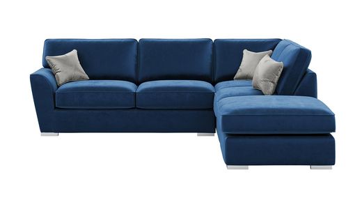 Majestic Right Hand Corner Sofa with Footstool and Fitted Back Cushions