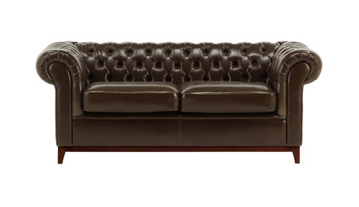 Chesterfield Wood 3 Seater Sofa in Vegan Leather