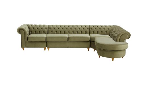 Chesterfield RHF 4-piece Corner Modular Sofa