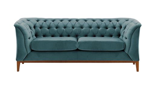Chesterfield Modern 2 Seater Sofa Wood