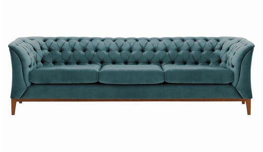 Chesterfield Modern 3 Seater Sofa Wood