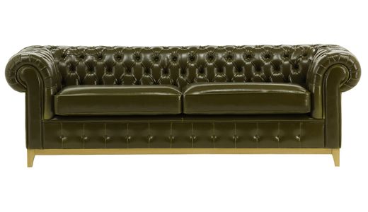 Chesterfield Max Wood 3 Seater Sofa in Vegan Leather