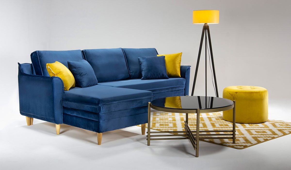 Fold out shop corner sofa
