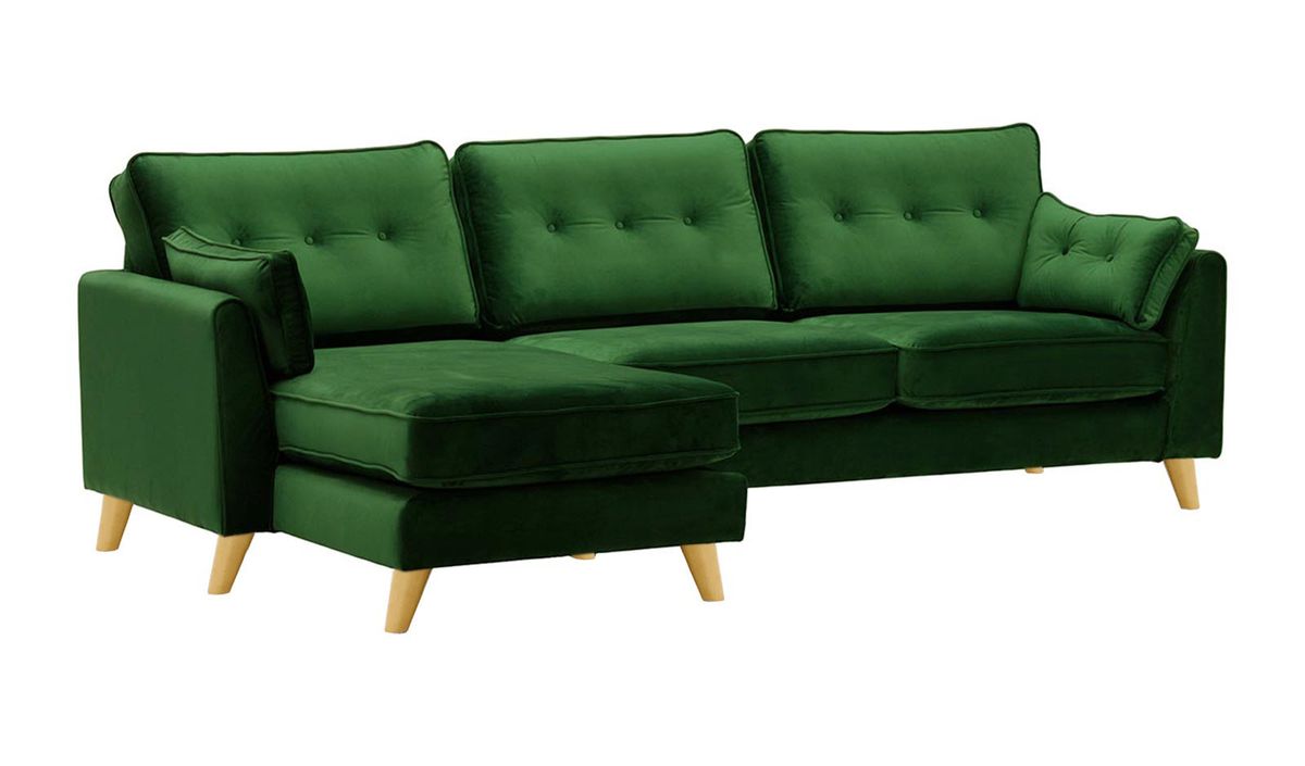 Green l shop sofa