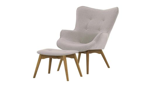 Ducon Wingback Chair + Footstool