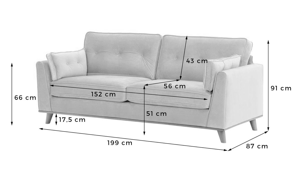 farrow 3 seater sofa