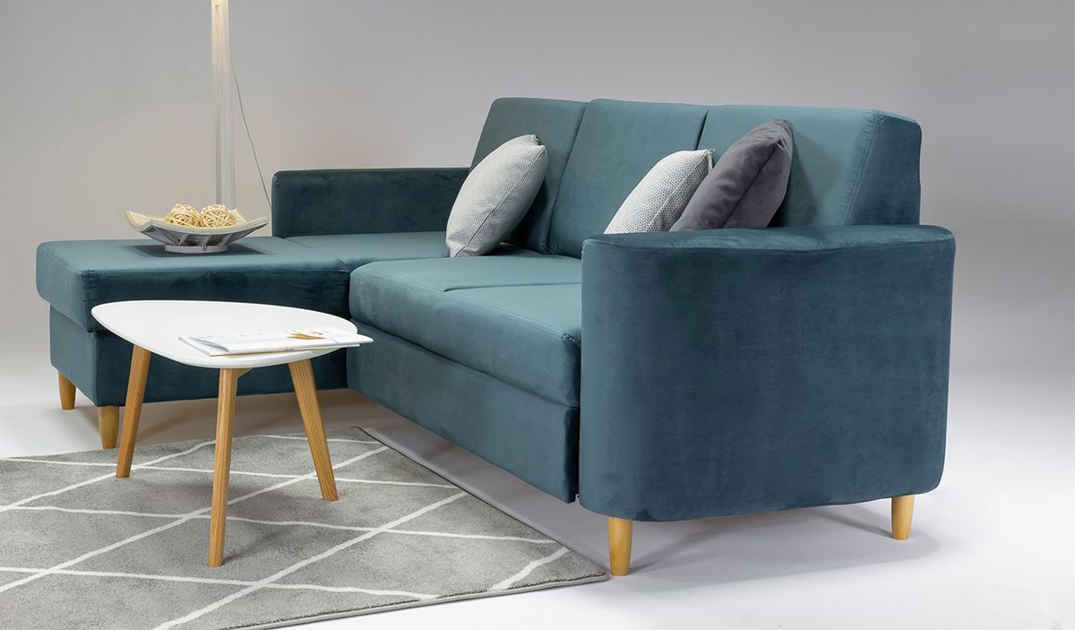 Comfortable top blue sofa