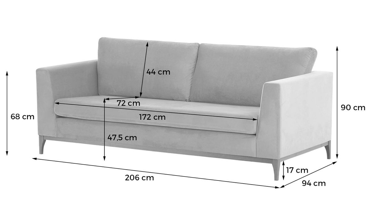 Slim deals wooden sofa