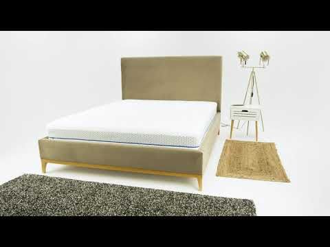 Modern king bed online frame with headboard