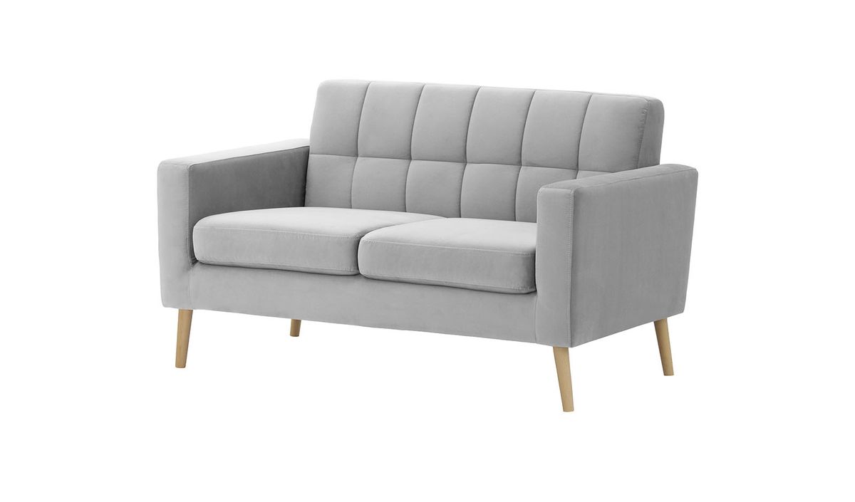 Compact grey online sofa