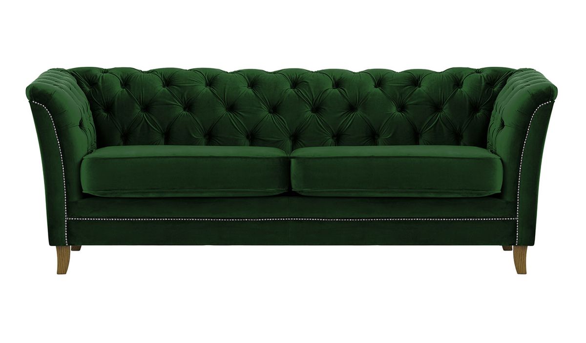 Buy green velvet deals sofa